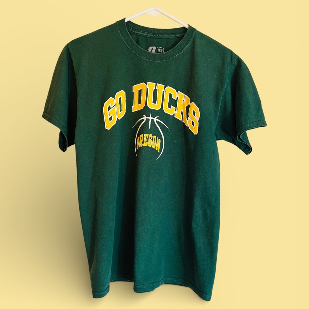 Russell University of Oregon Go Ducks Tee Shirt Size M